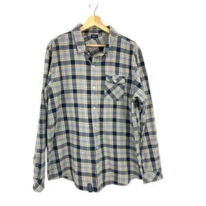 LRG Plaid button up shirt XL mens woven long sleeve top collared K122016